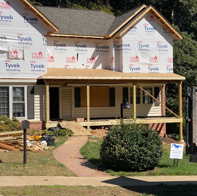 Exterior and porch renovation
